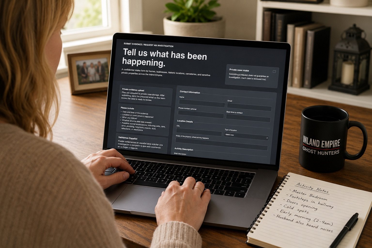 Homeowner submitting an investigation request through the website